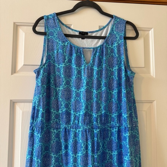 Talbots Plus KNIT TIERED MAXI DRESS - PAISLEY MEDALLION PRINT - Picture 7 of 7